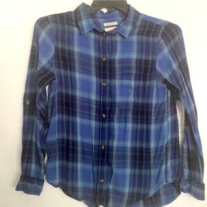 Classic American Eagle boyfriend plaid shirt